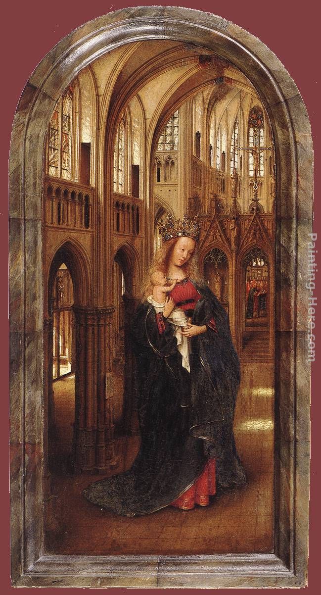 Madonna in the Church painting - Jan van Eyck Madonna in the Church art painting